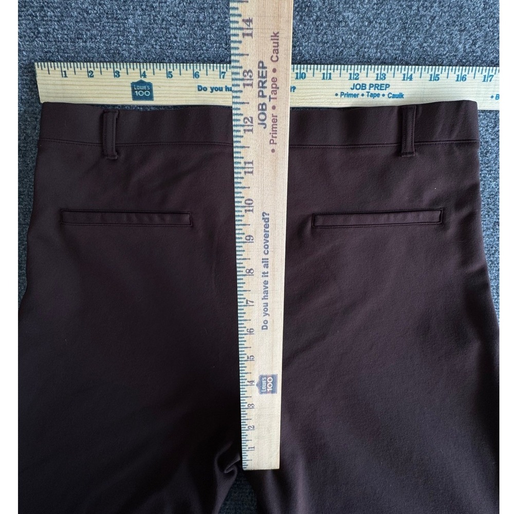 Quince Ultra-Stretch Ponte Straight Leg Pants Brown XL X-Petite - Picture 6 of 7